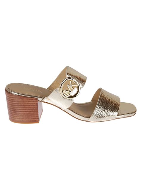 michael kors gold slide sandals|Michael Kors summer mid sandals.